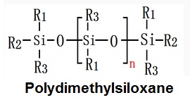 الصيغة الهيكلية ل بوليديميثيلزيلوكسان